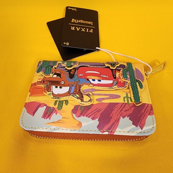 Loungefly Disney Pixar Cars Lightning McQueen and Mater Desert Zip Wallet NEW - Picture 10 of 14